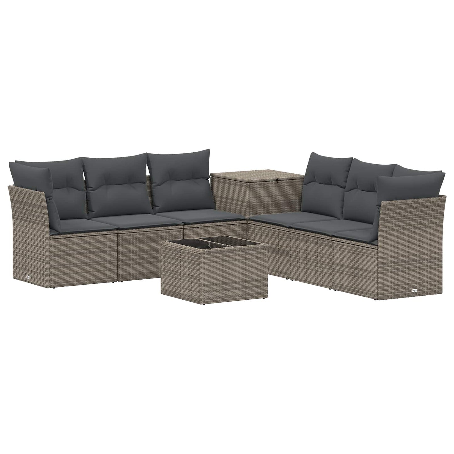 Set di divani 8 pz Grigio e Grigio Scuro | homemem39