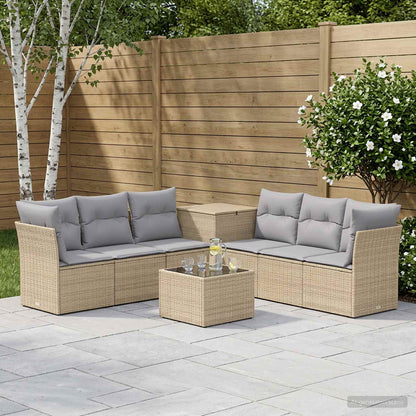 Set di divani 8 pz Beige e Grigio Chiaro | homemem39