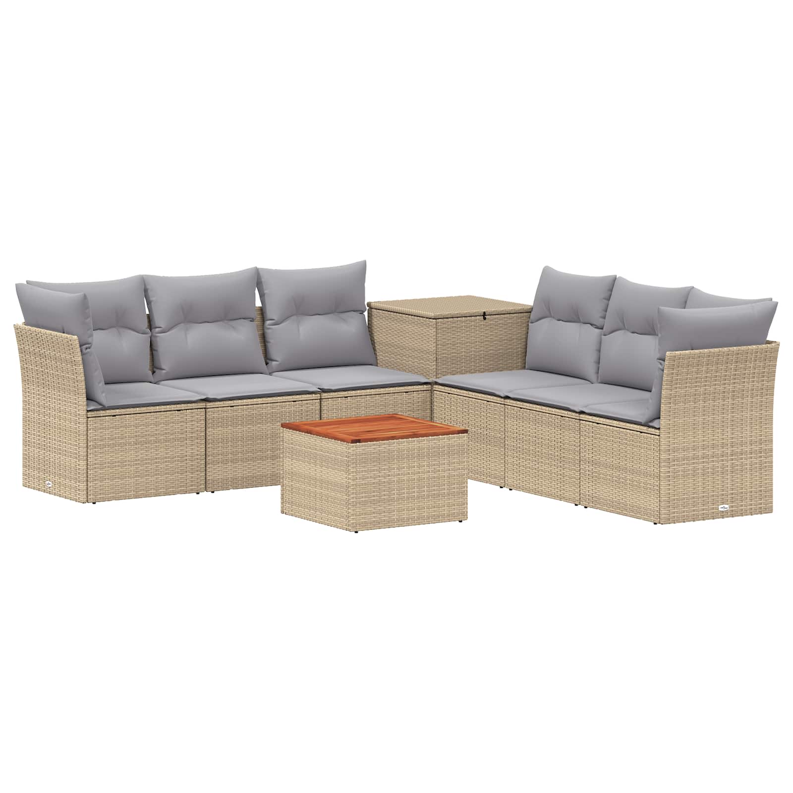 Set di divani 8 pz Beige e Grigio Chiaro | homemem39