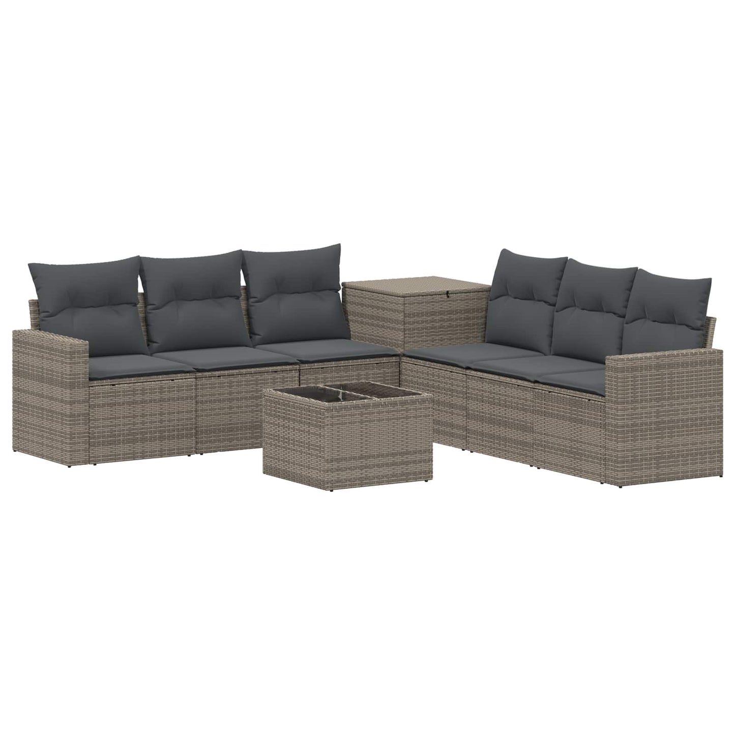 Set di divani 8 pz Grigio e Grigio Scuro | homemem39