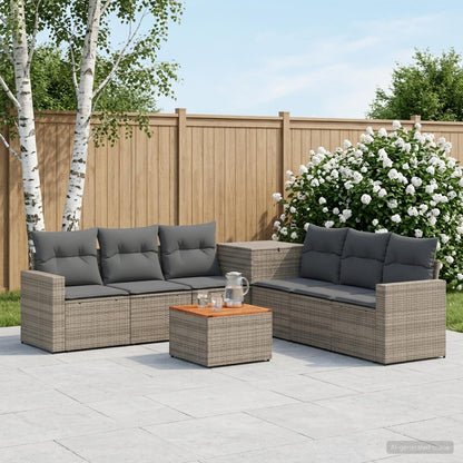 Set di divani 8 pz Grigio e Grigio Scuro | homemem39