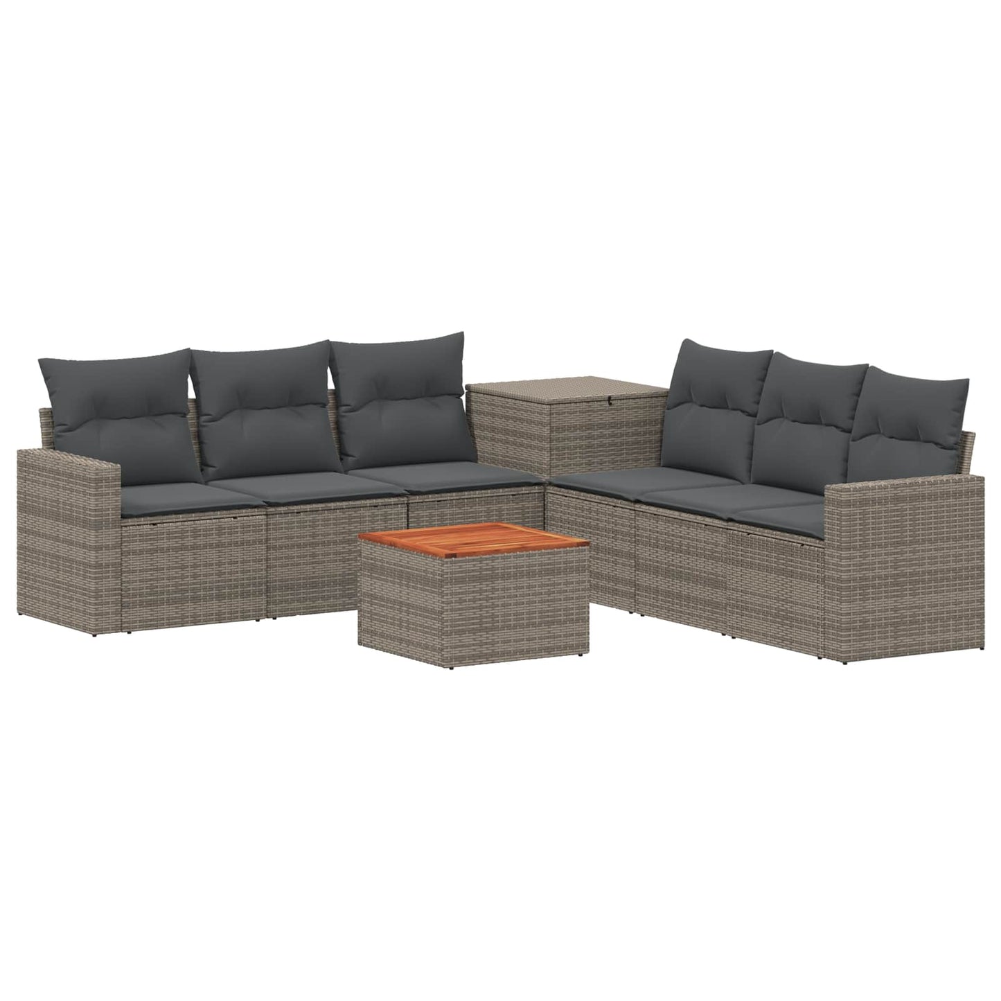 Set di divani 8 pz Grigio e Grigio Scuro | homemem39