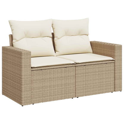 Set di divani 8 pz Beige e Bianco Crema