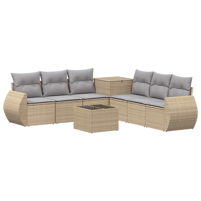 Set di divani 8 pz Beige e Grigio Chiaro | homemem39