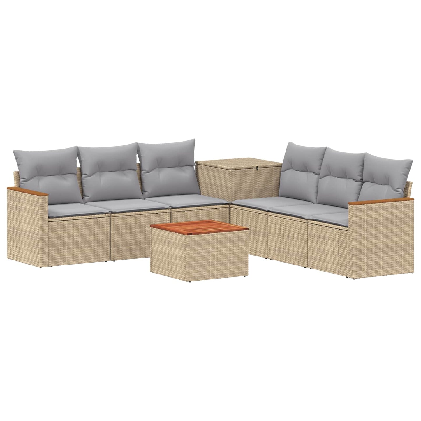 Set di divani 8 pz Beige e Grigio Chiaro | homemem39