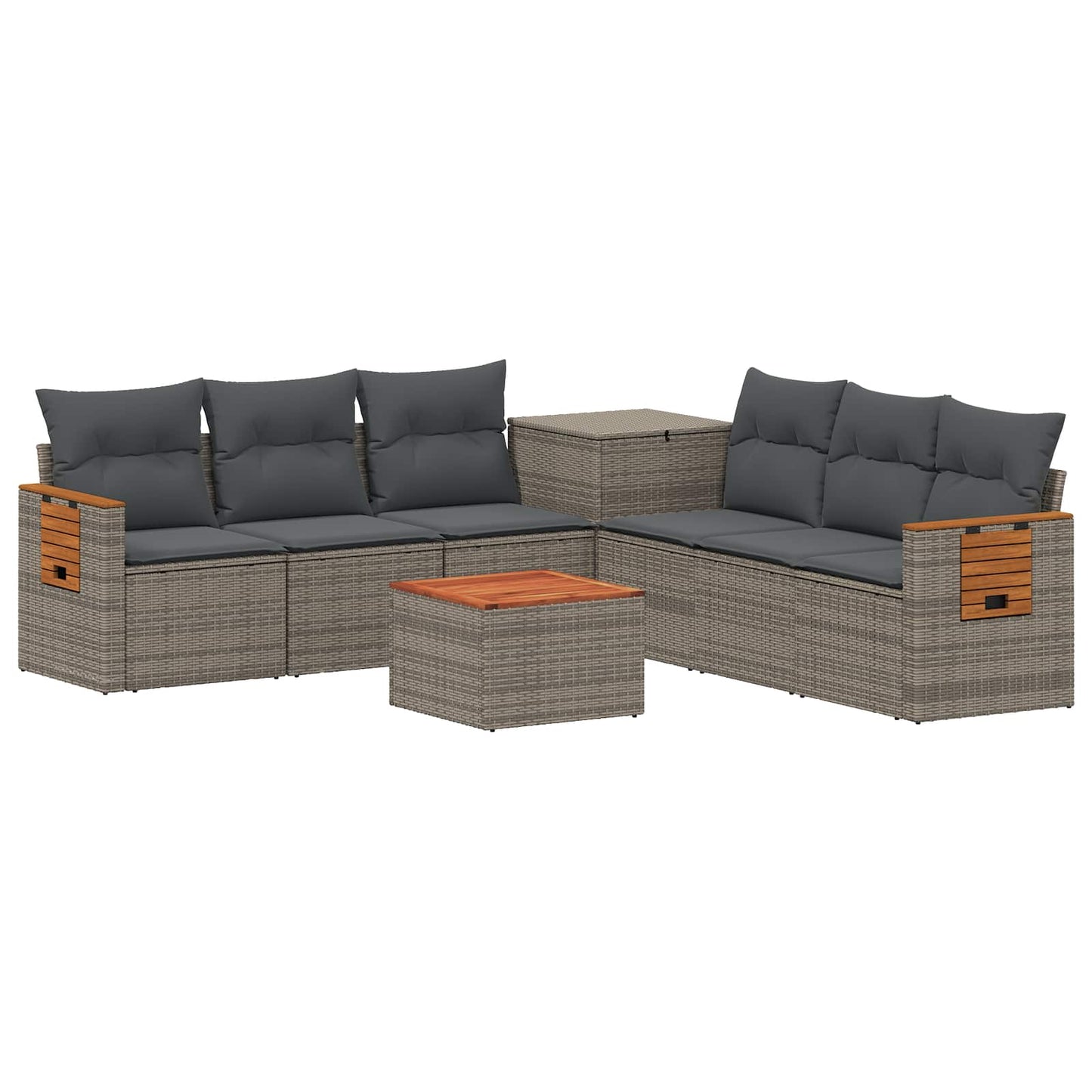 Set di divani 8 pz Grigio e Grigio Scuro