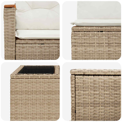 Set di divani 8 pz Beige e Bianco Crema | homemem39