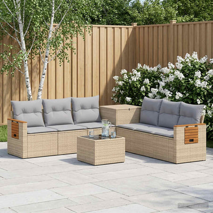 Set di divani 8 pz Beige e Grigio Chiaro | homemem39