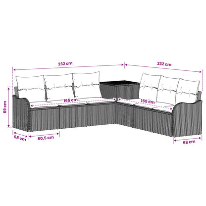 Set di divani 7 pz Beige e Grigio Chiaro | homemem39