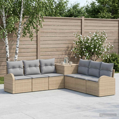 Set di divani 7 pz Beige e Grigio Chiaro | homemem39