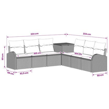 Set di divani 7 pz Beige e Grigio Chiaro | homemem39