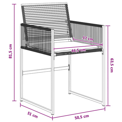 Set da Pranzo per Giardino 5 pcs Nero polyrattan | homemem39