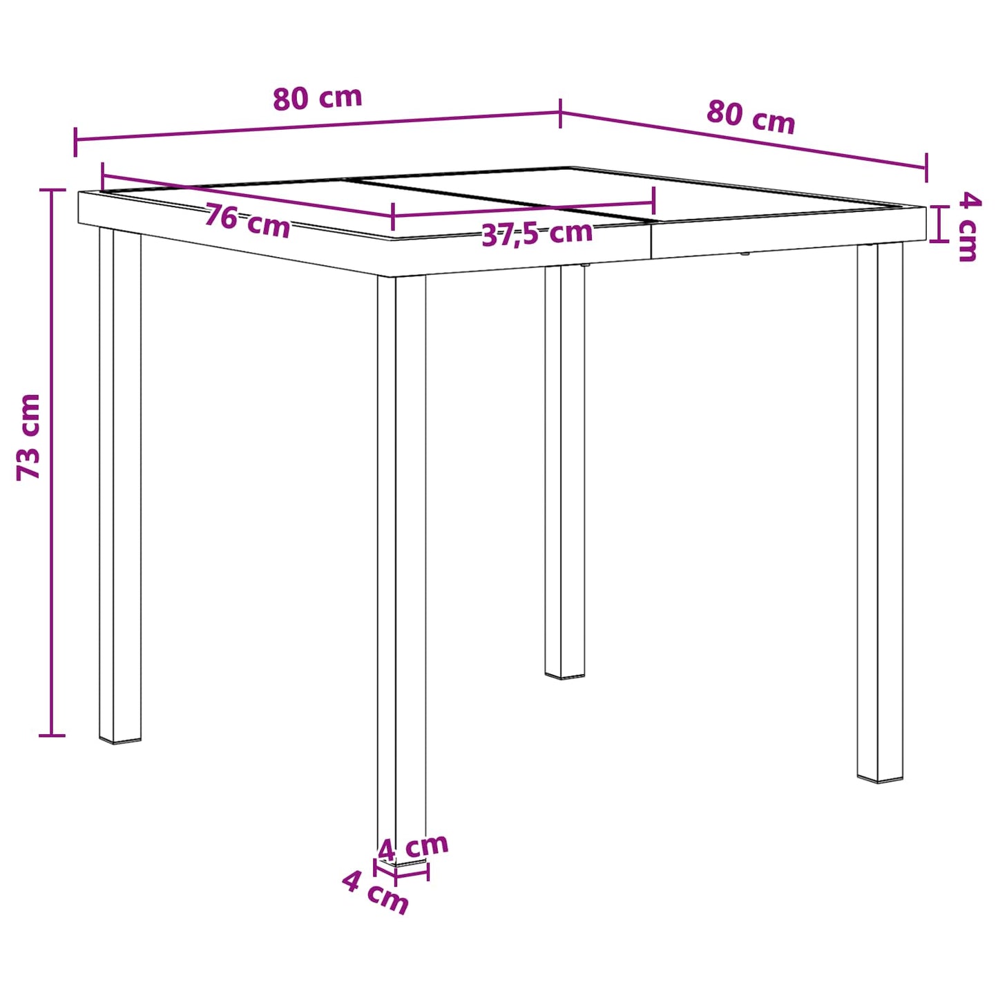 Set da Pranzo per Giardino 5 pcs Nero e Grigio scuro | homemem39