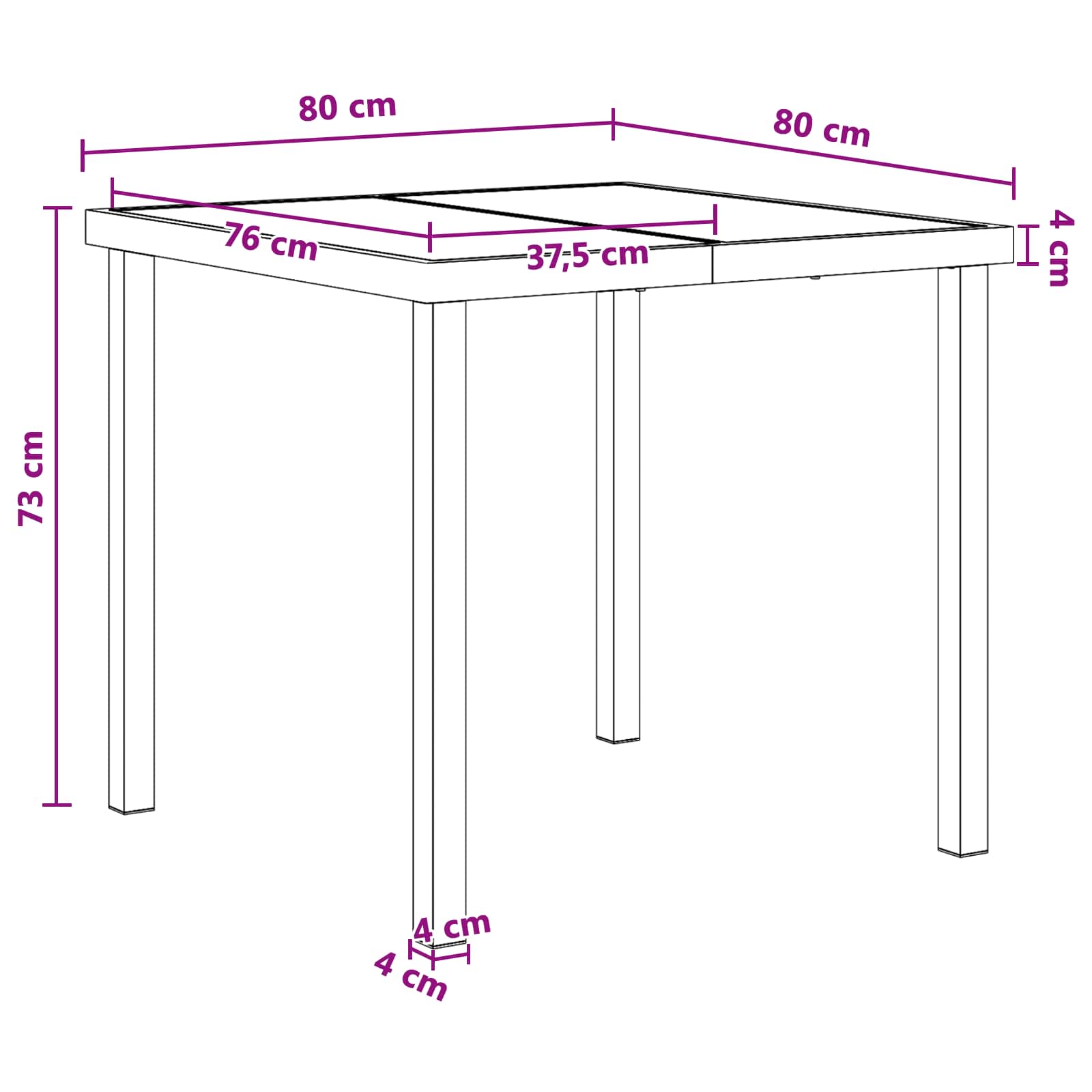 Set da Pranzo per Giardino 5 pcs Bianco e Grigio Chiaro | homemem39