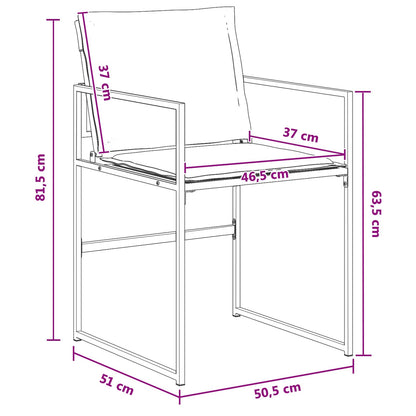 Set da Pranzo per Giardino 5 pcs Bianco e Grigio Chiaro | homemem39