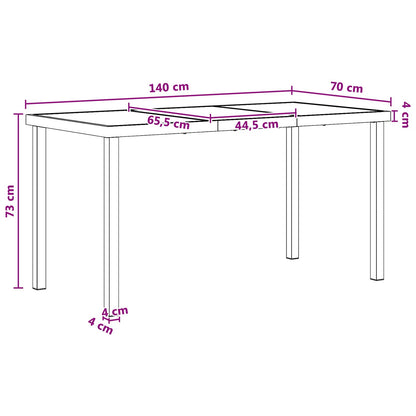 Set da Pranzo per Giardino 5 pcs Nero e antracite | homemem39