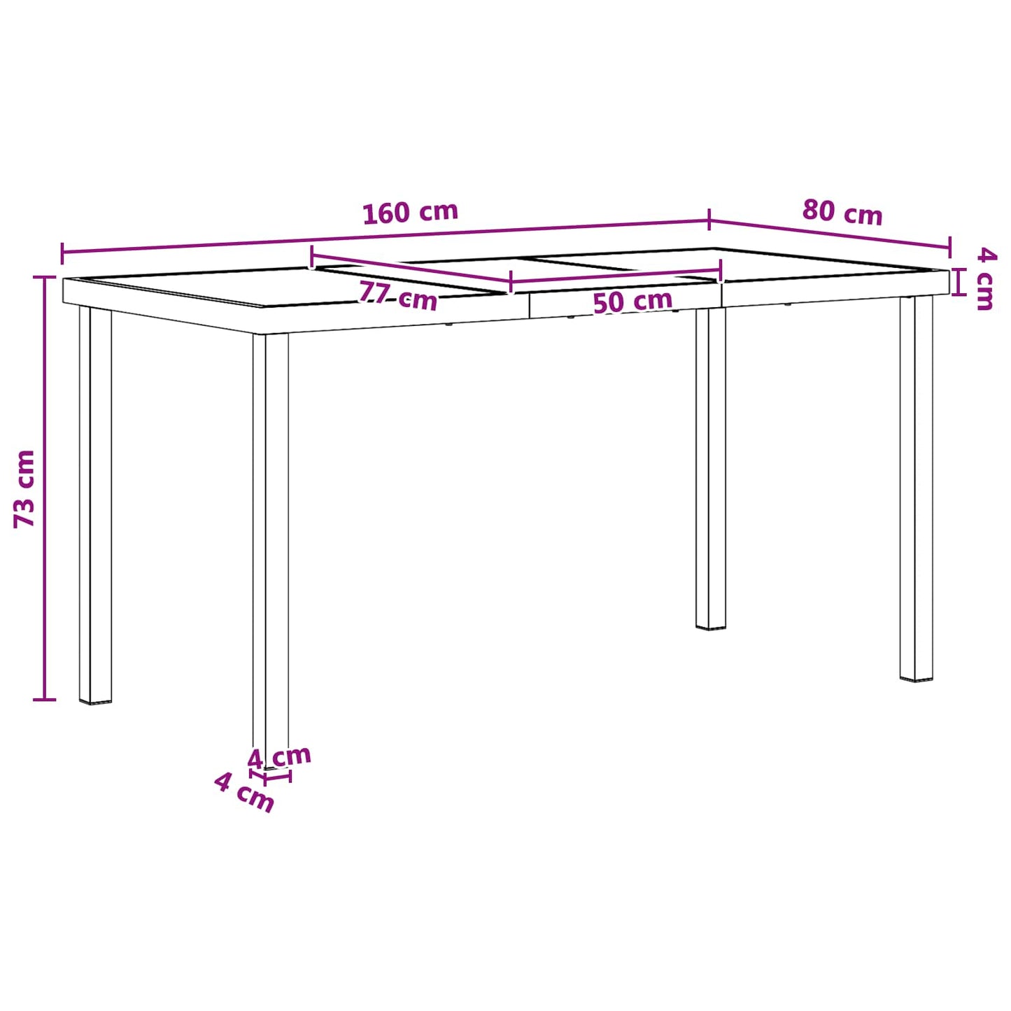 Set da Pranzo per Giardino 9 pcs Nero e antracite | homemem39