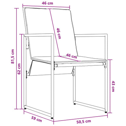 Set da Pranzo per Giardino 9 pcs Nero e antracite | homemem39