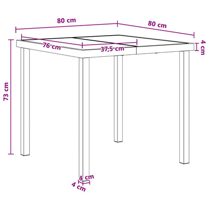 Set da Pranzo per Giardino 5 pcs Nero e antracite | homemem39