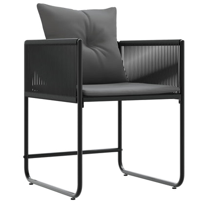 Set da Pranzo per Giardino 5 pcs Nero e antracite | homemem39