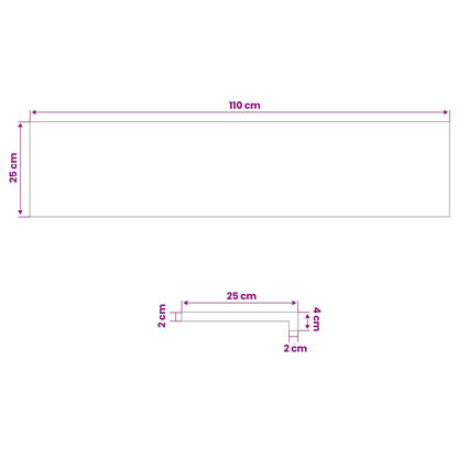 Gradini per Scale 2 pz 110 x 25 x 2 cm Marrone | homemem39
