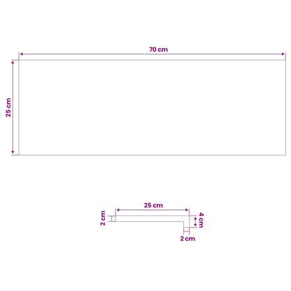 Gradini per Scale 4 pz 70 x 25 x 2 cm Bianco | homemem39