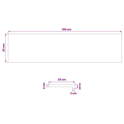 Gradini per Scale 4 pz 100 x 25 x 2 cm Bianco | homemem39