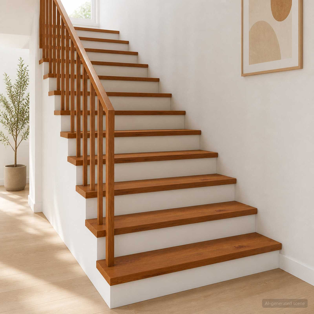 Gradini per Scale 4 pz 70 x 30 x 2 cm Marrone | homemem39