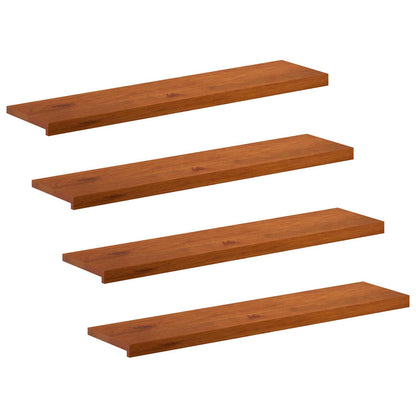 Gradini per Scale 4 pz 110 x 25 x 2 cm Marrone