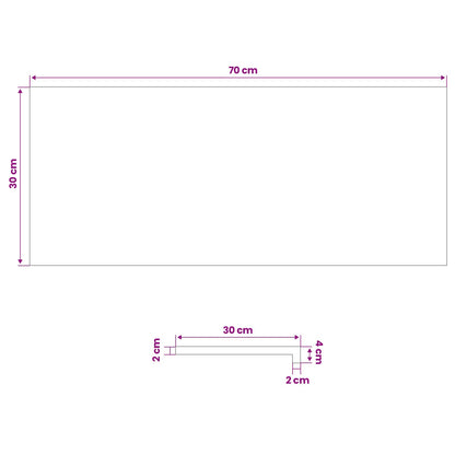 Gradini per Scale 4 pz 70 x 30 x 2 cm Marrone | homemem39
