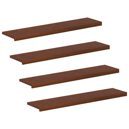Gradini per Scale 4 pz 110 x 30 x 2 cm Marrone Scuro | homemem39