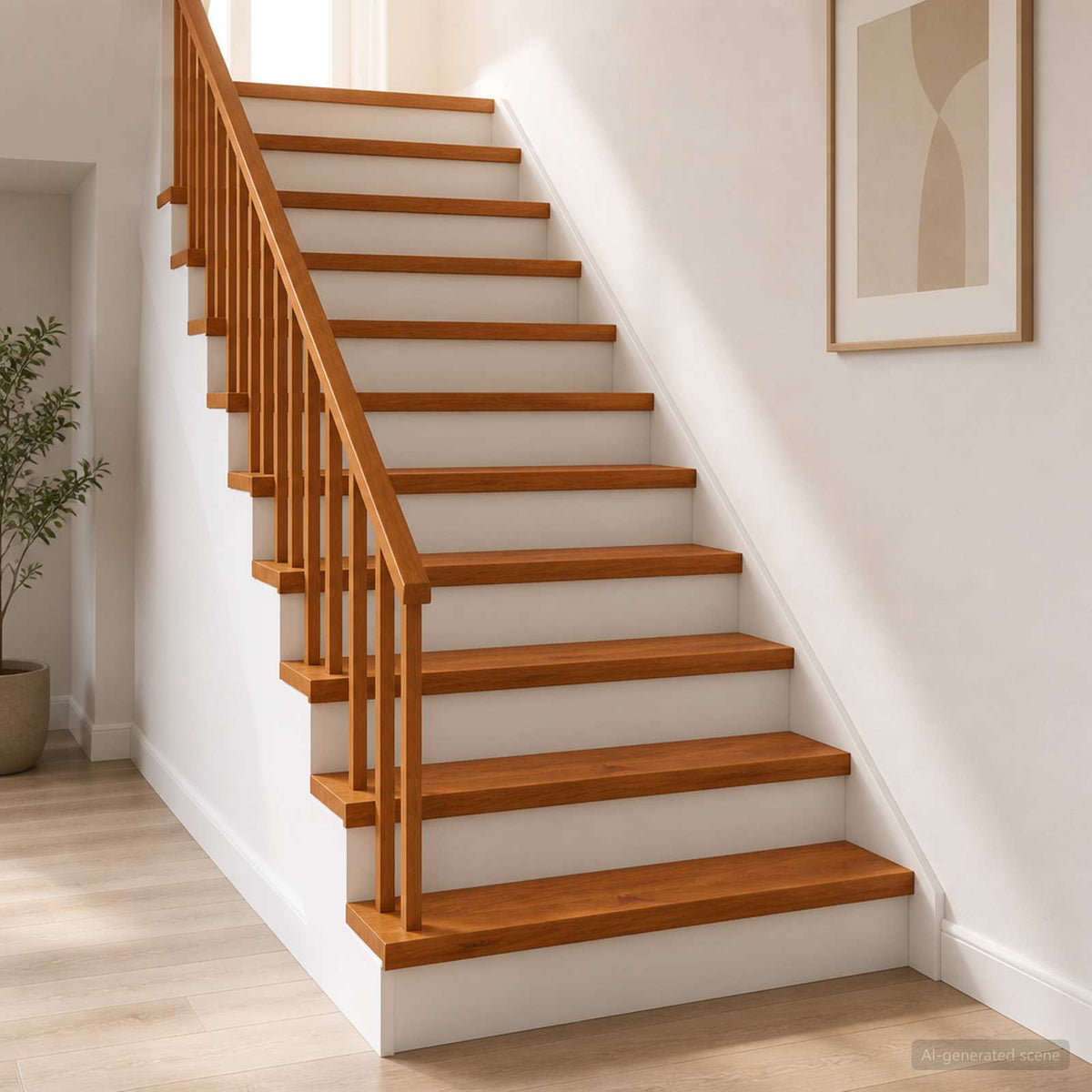 Gradini per Scale 8 pz 110 x 30 x 2 cm Marrone | homemem39