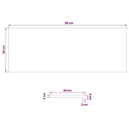 Gradini per Scale 8 pz 80 x 30 x 2 cm Marrone | homemem39