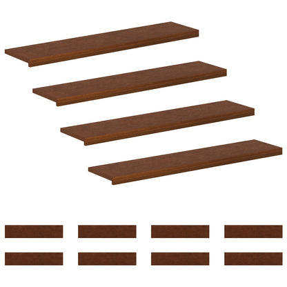 Gradini per Scale 12 pz 110 x 30 x 2 cm Marrone Scuro | homemem39