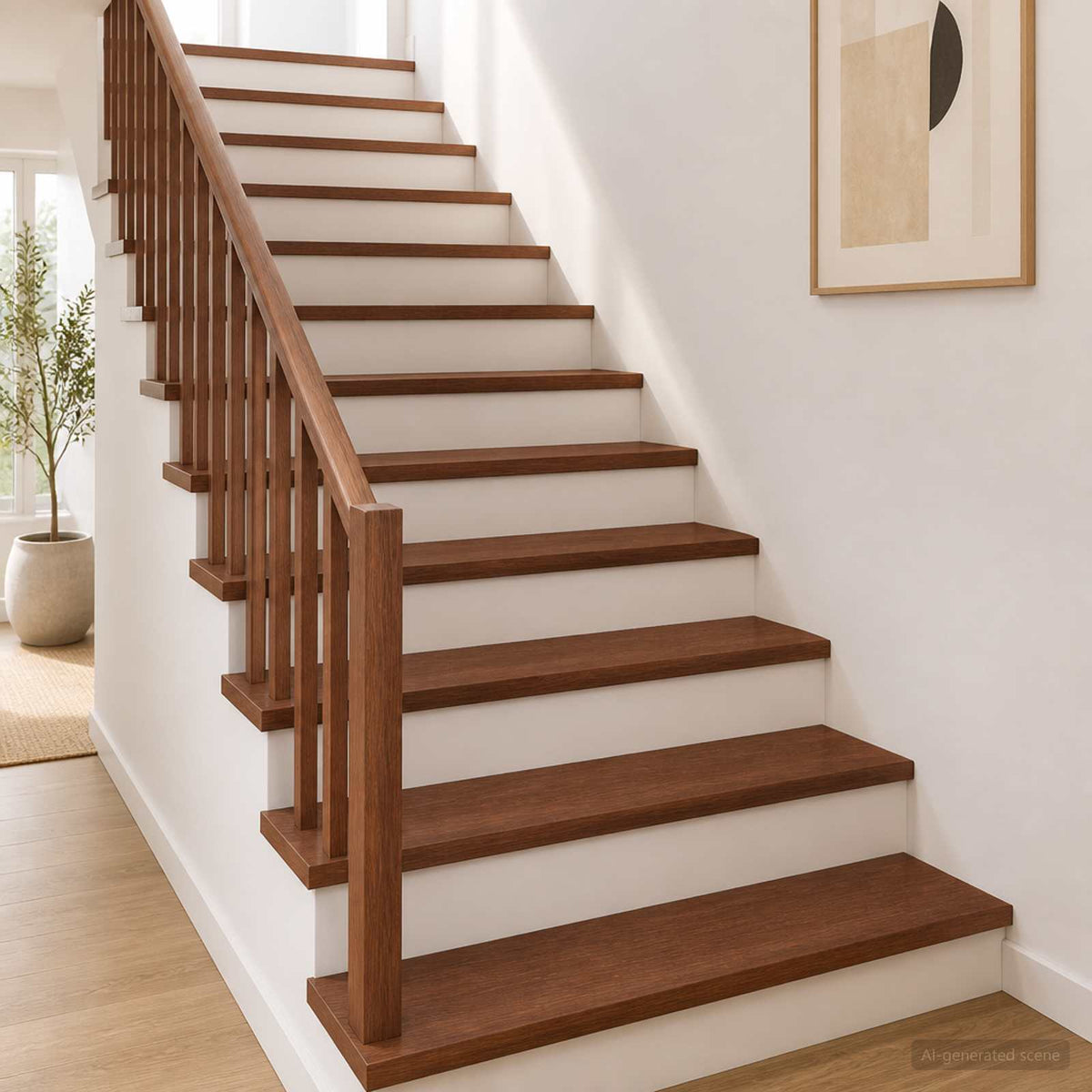 Gradini per Scale 20 pz 110 x 30 x 2 cm Marrone Scuro | homemem39