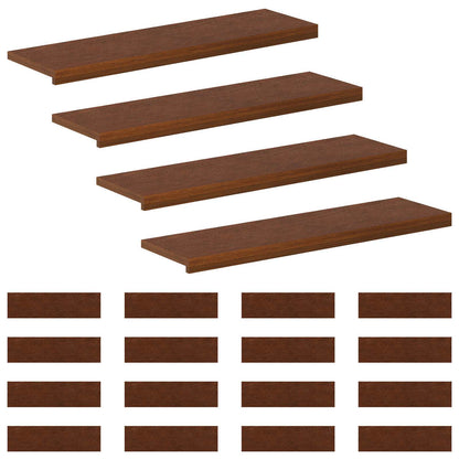 Gradini per Scale 20 pz 90 x 30 x 2 cm Marrone Scuro