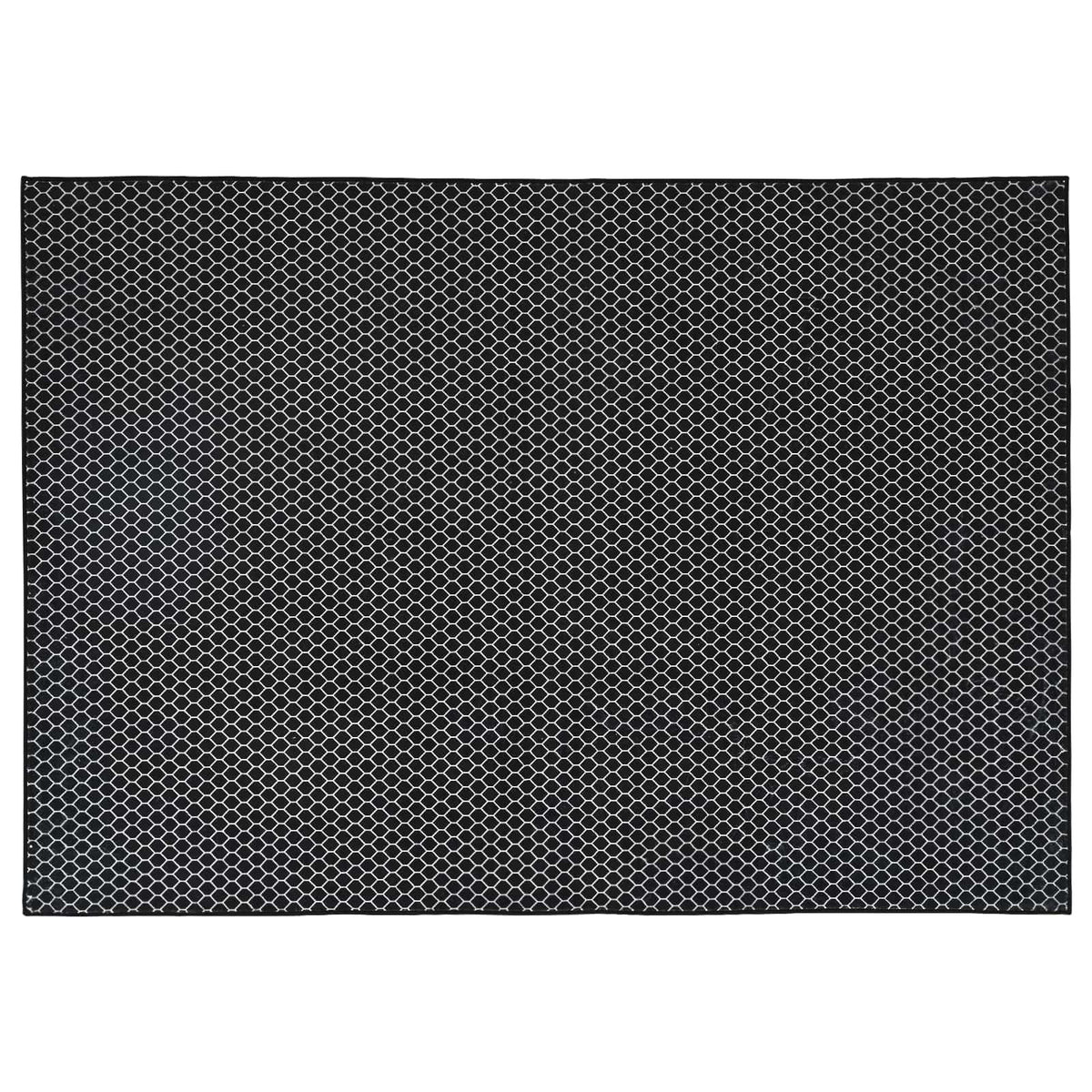 Tappeto ORIZ Motivo a rete nero 240 x 340 cm 100% Poliestere | homemem39