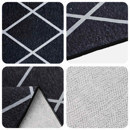 Tappeto ORIZ Motivo a diamante nero 200 x 280 cm