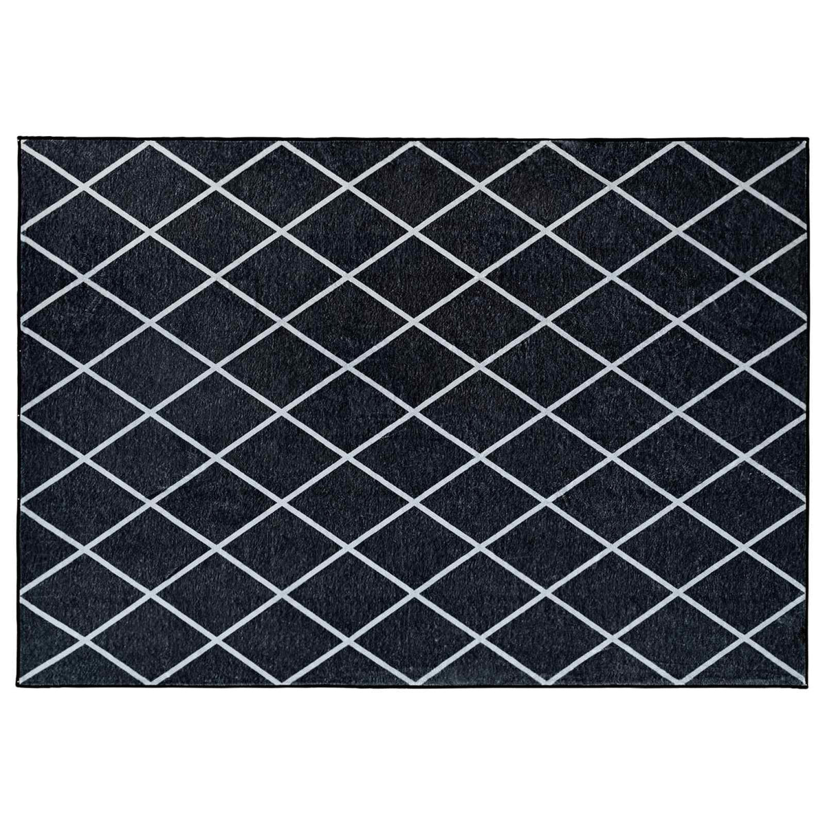 Tappeto ORIZ Motivo a diamante nero 200 x 280 cm