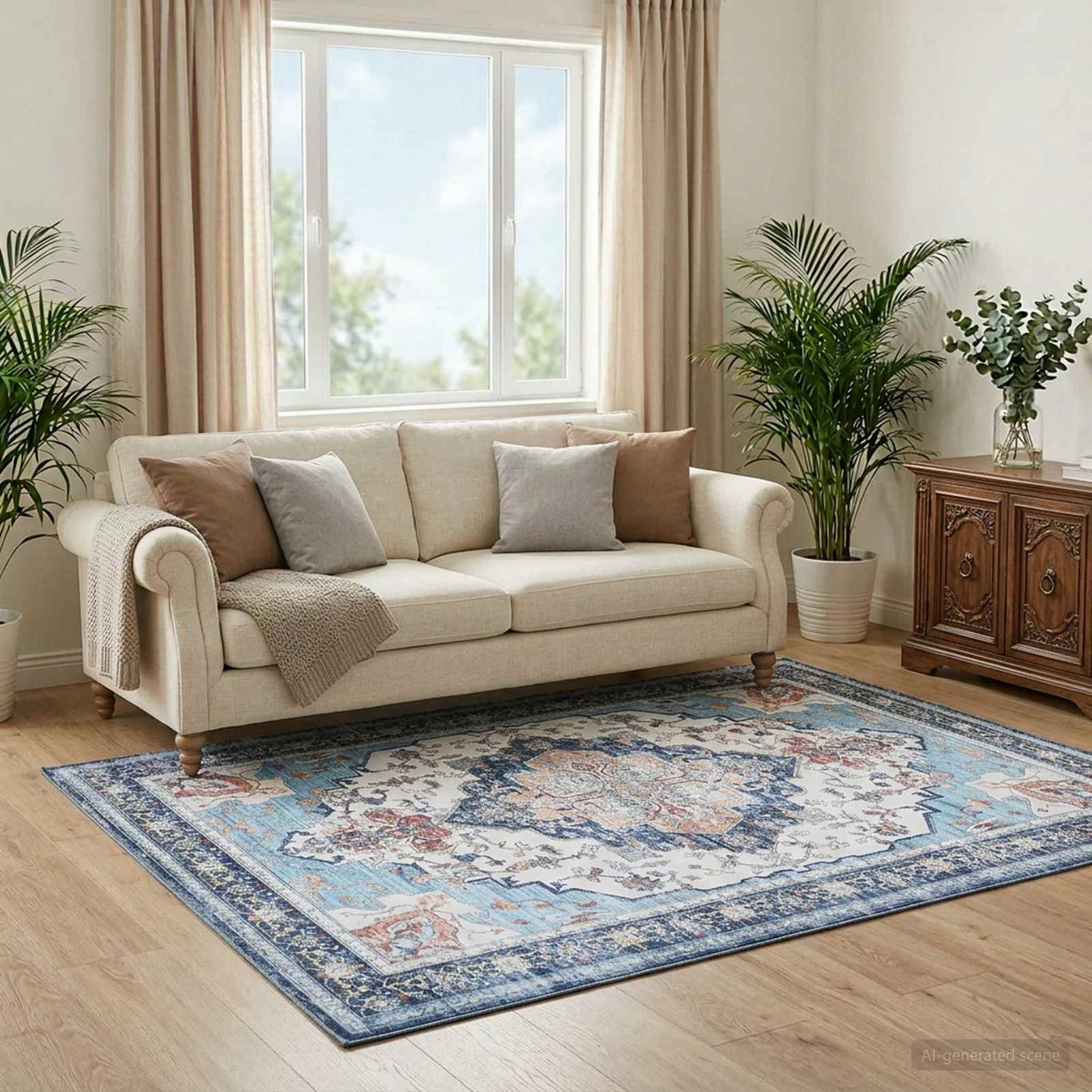 Tappeto ORIZ Multicolore 160 x 160 cm 100% Poliestere | homemem39