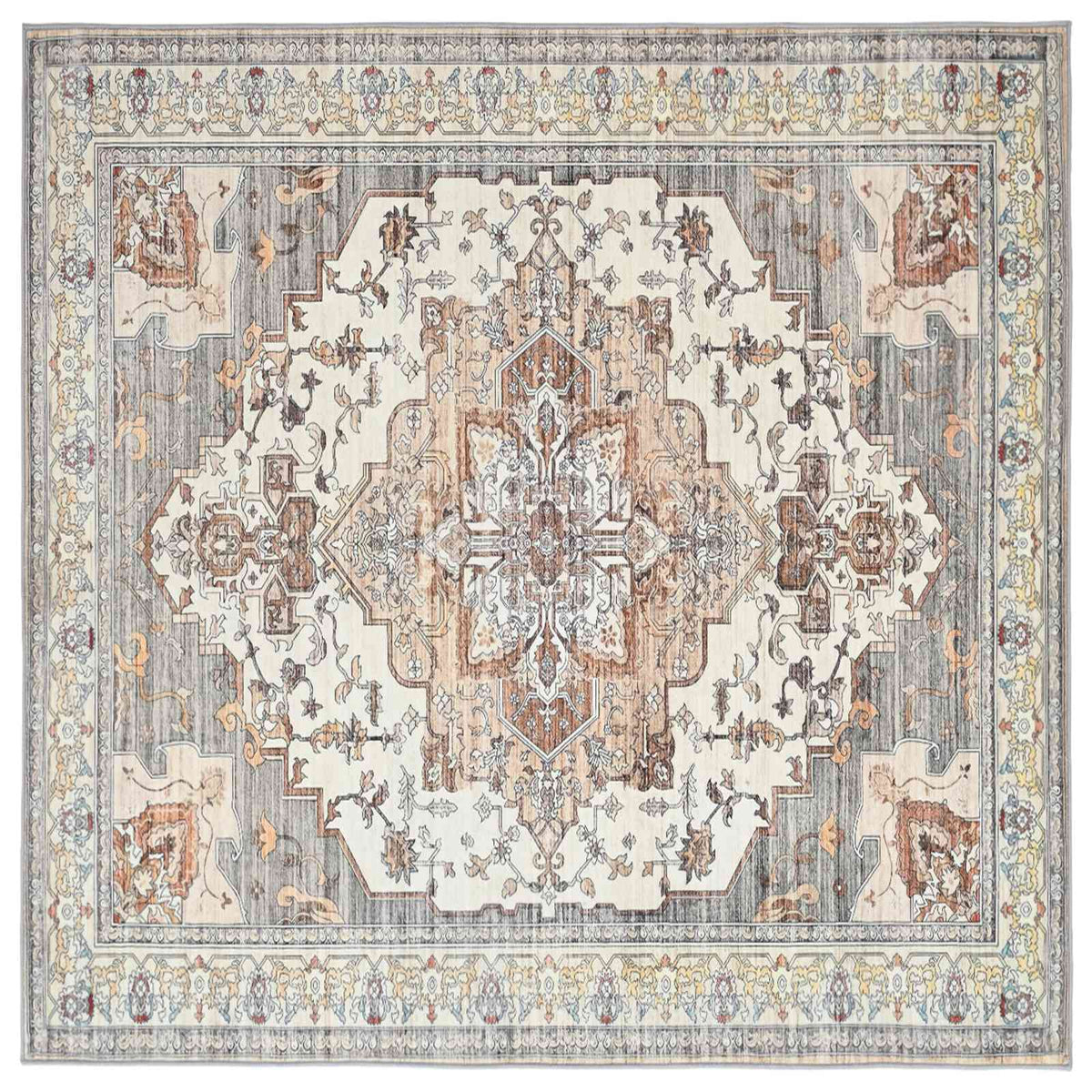 Tappeto ORIZ Marrone 160 x 160 cm 100% Poliestere