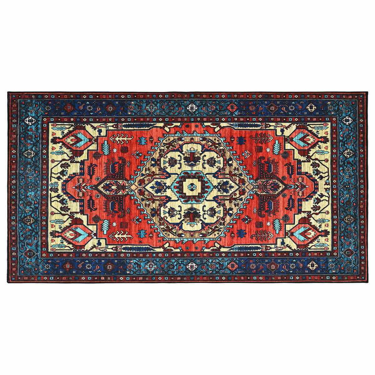 Tappeto ORIZ Rosso 80 x 150 cm 100% Poliestere | homemem39