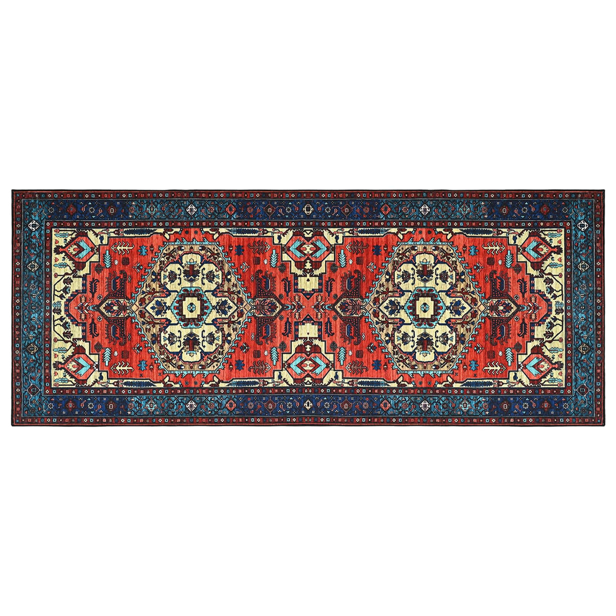 Tappeto ORIZ Rosso 80 x 200 cm 100% Poliestere | homemem39