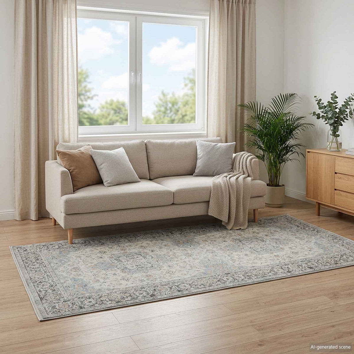 Tappeto ORIZ Crema 80 x 200 cm 100% Poliestere | homemem39