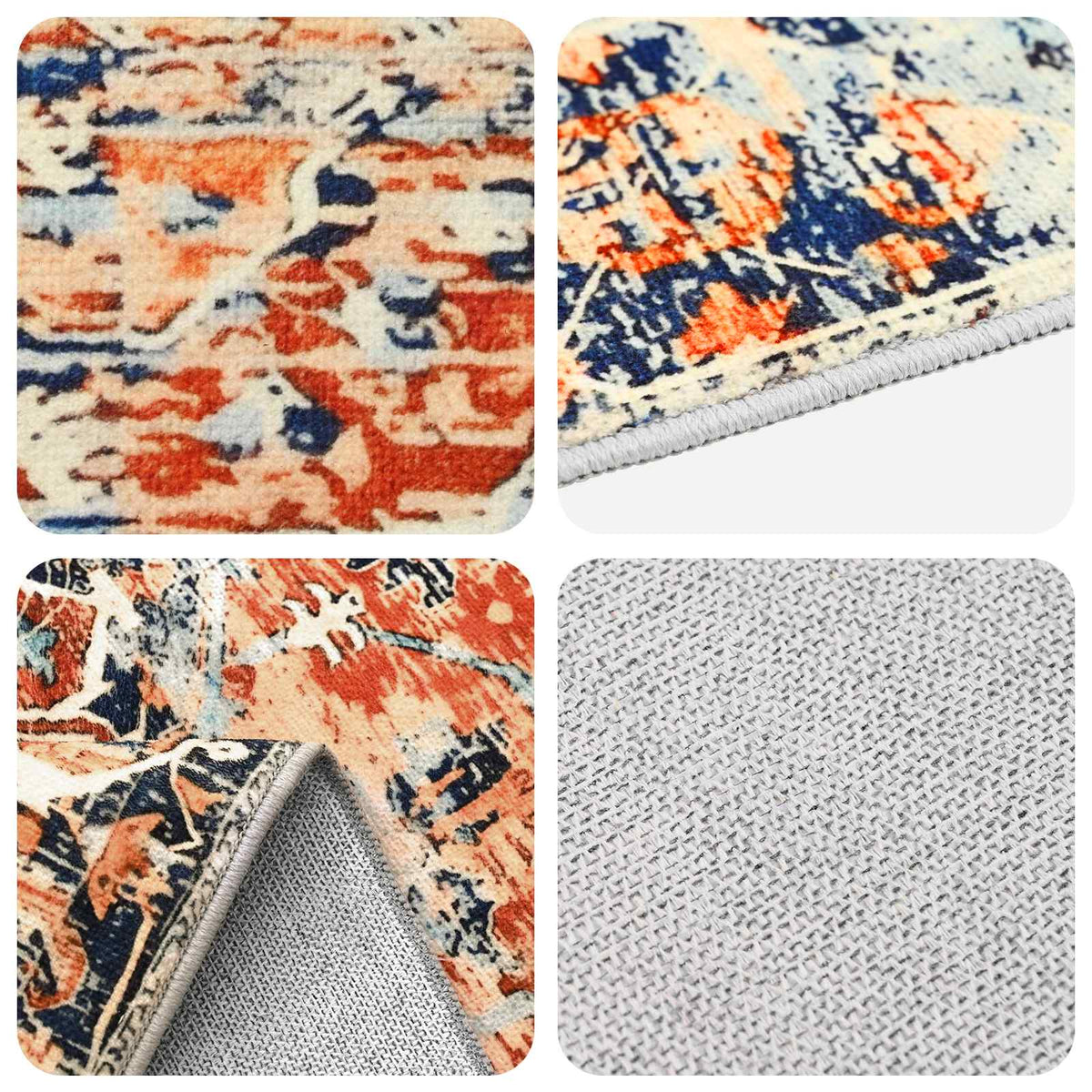 Tappeto ORIZ Arancione 140 x 200 cm 100% Poliestere | homemem39