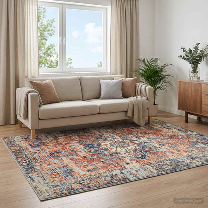 Tappeto ORIZ Arancione 140 x 200 cm 100% Poliestere | homemem39