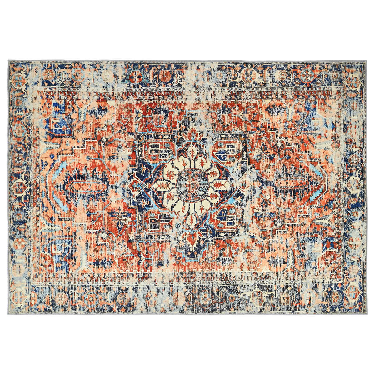 Tappeto ORIZ Arancione 140 x 200 cm 100% Poliestere | homemem39