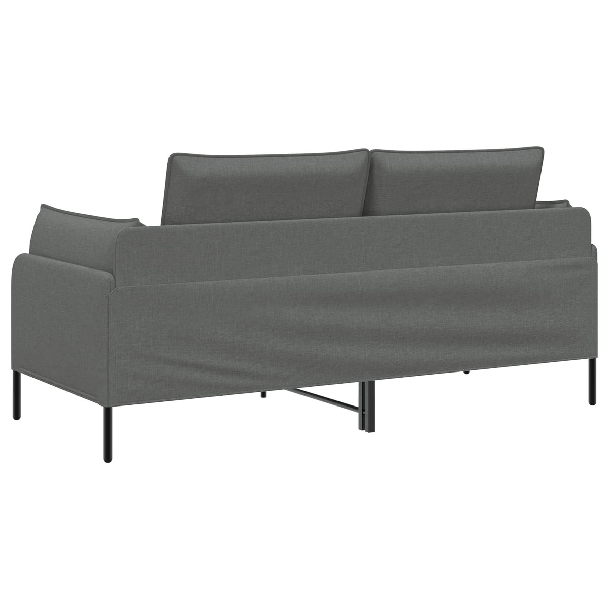Divano a 2 Posti Grigio Scuro 188 x 81 x 89 cm Tessuto | homemem39