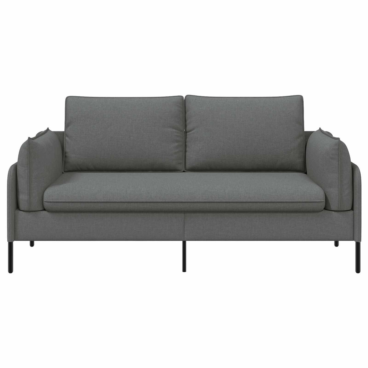 Divano a 2 Posti Grigio Scuro 188 x 81 x 89 cm Tessuto | homemem39