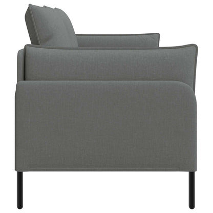 Divano a 2 Posti Grigio Scuro 188 x 81 x 89 cm Tessuto | homemem39